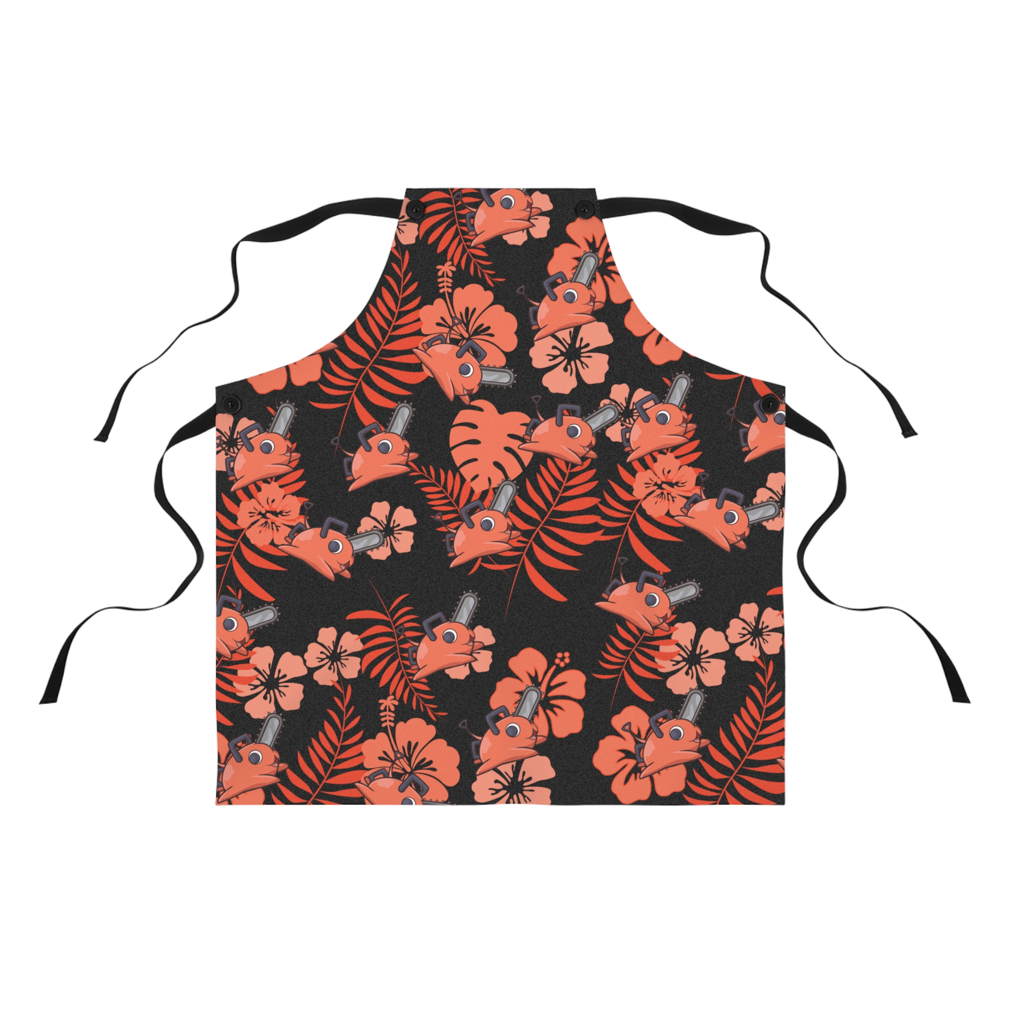 Pochita Hawaiian Apron - Otaku - Chibi Christmas Holiday Gifts for him and her